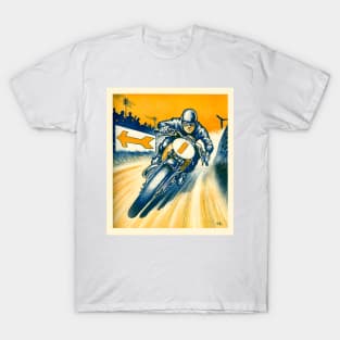 Vintage Motorcycle Racing Illustration T-Shirt